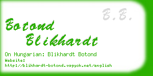 botond blikhardt business card